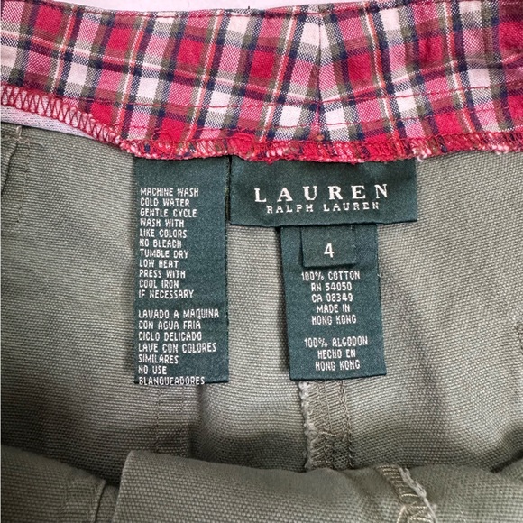 Lauren Ralph Lauren Women's Vintage Green Military Ankle Cargo Pants Size 4 - Picture 4 of 9